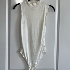Ribbed mock neck bodysuit